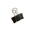 Bogclips i sort metal, 2 stk.