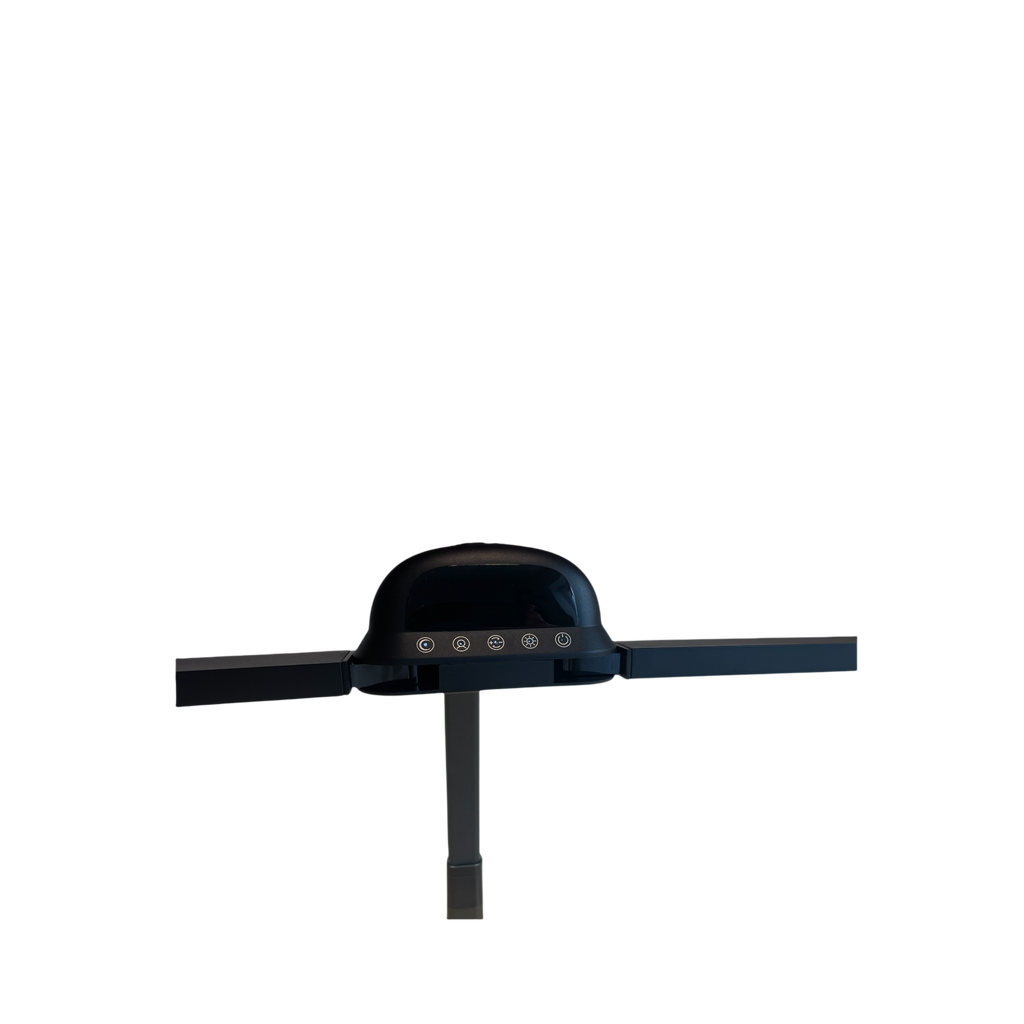 LED-skrivebordslampe med to arme og fjernbetjening – justerbar